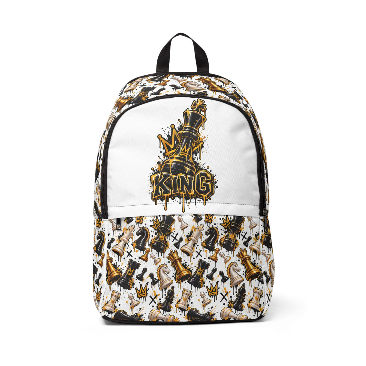 King Chess Pieces Fabric Backpack