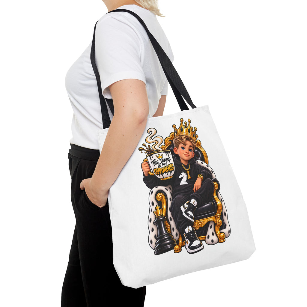Chess King & Colorful Chess Pieces AOP Tote Bag