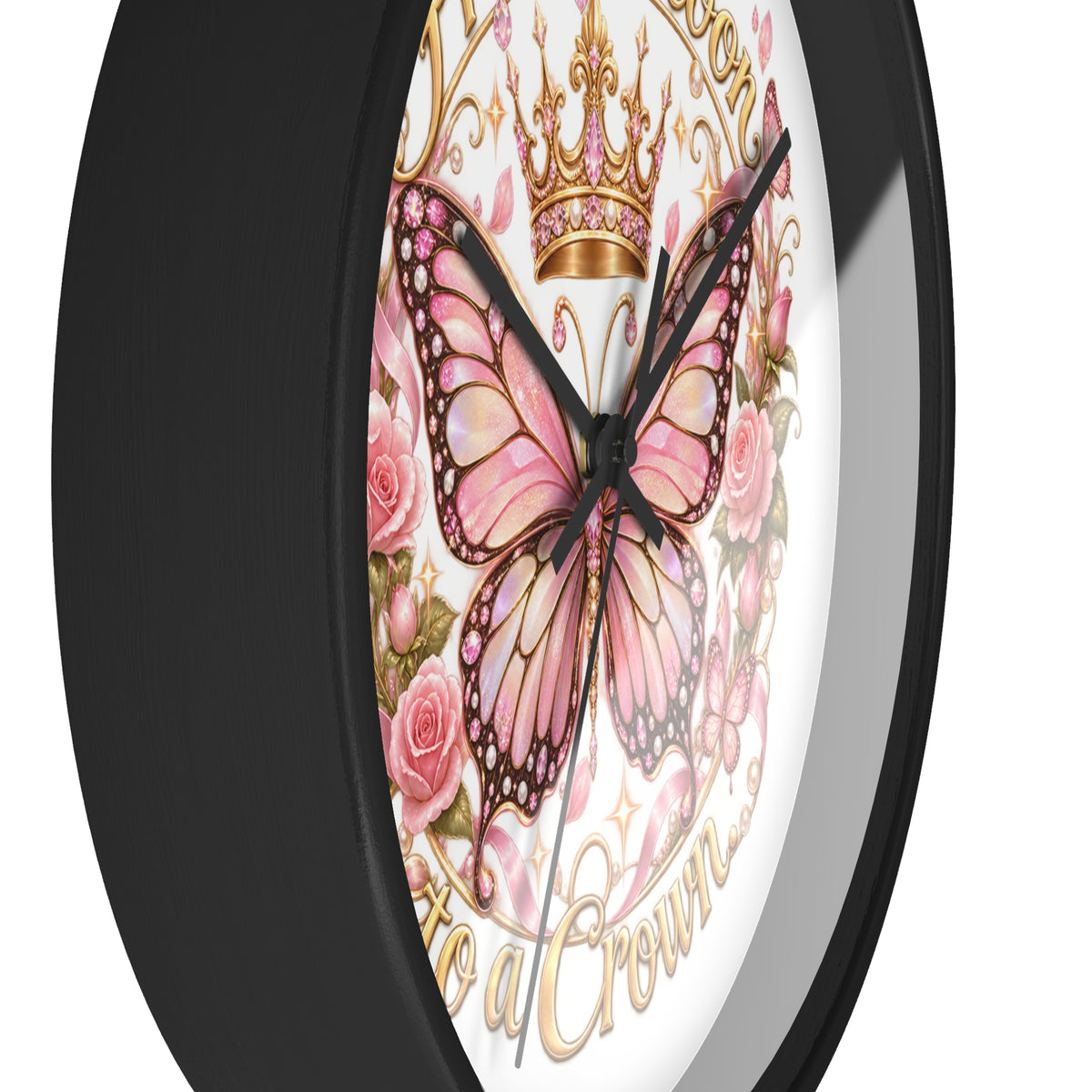 From Cocoon to Crown Butterfly Wall Clock