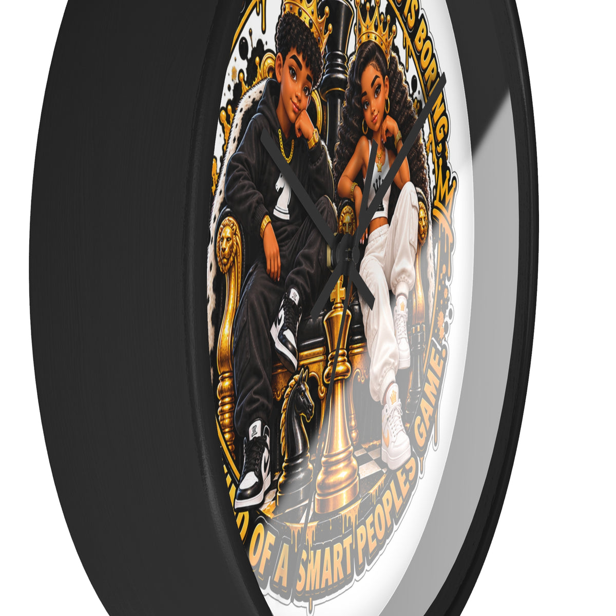 Chess Is Boring Wall Clock – Smart People Chess Game Decor