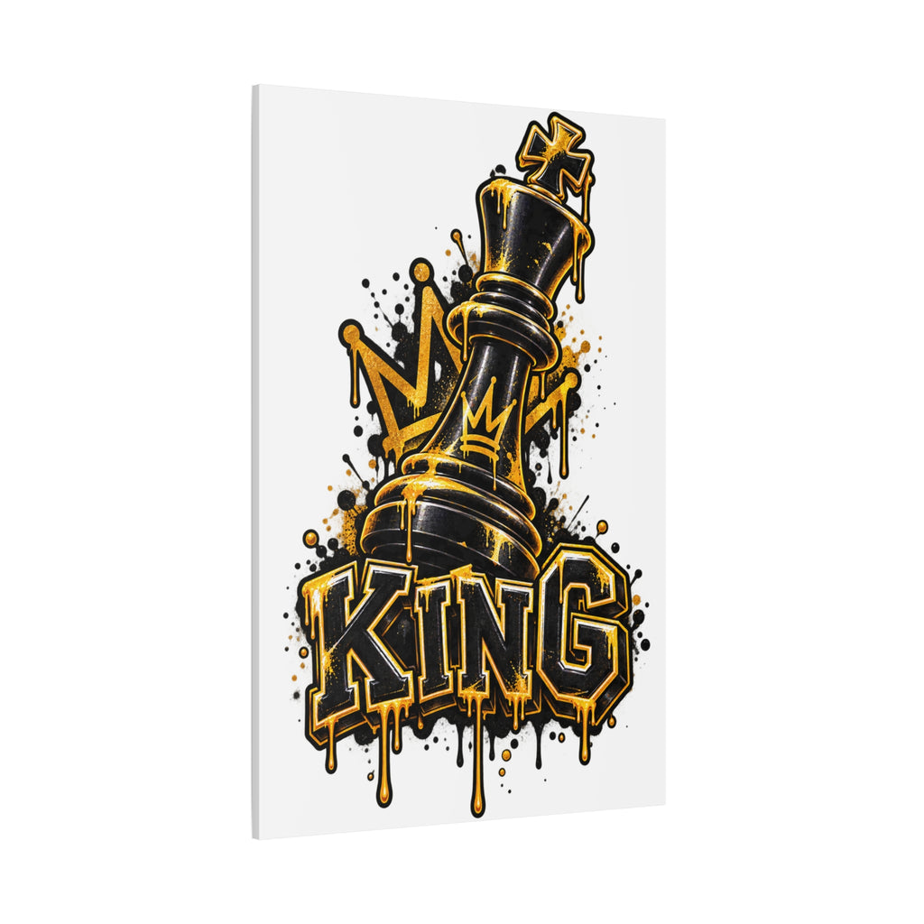 King Chess Piece Matte Canvas Wall Art