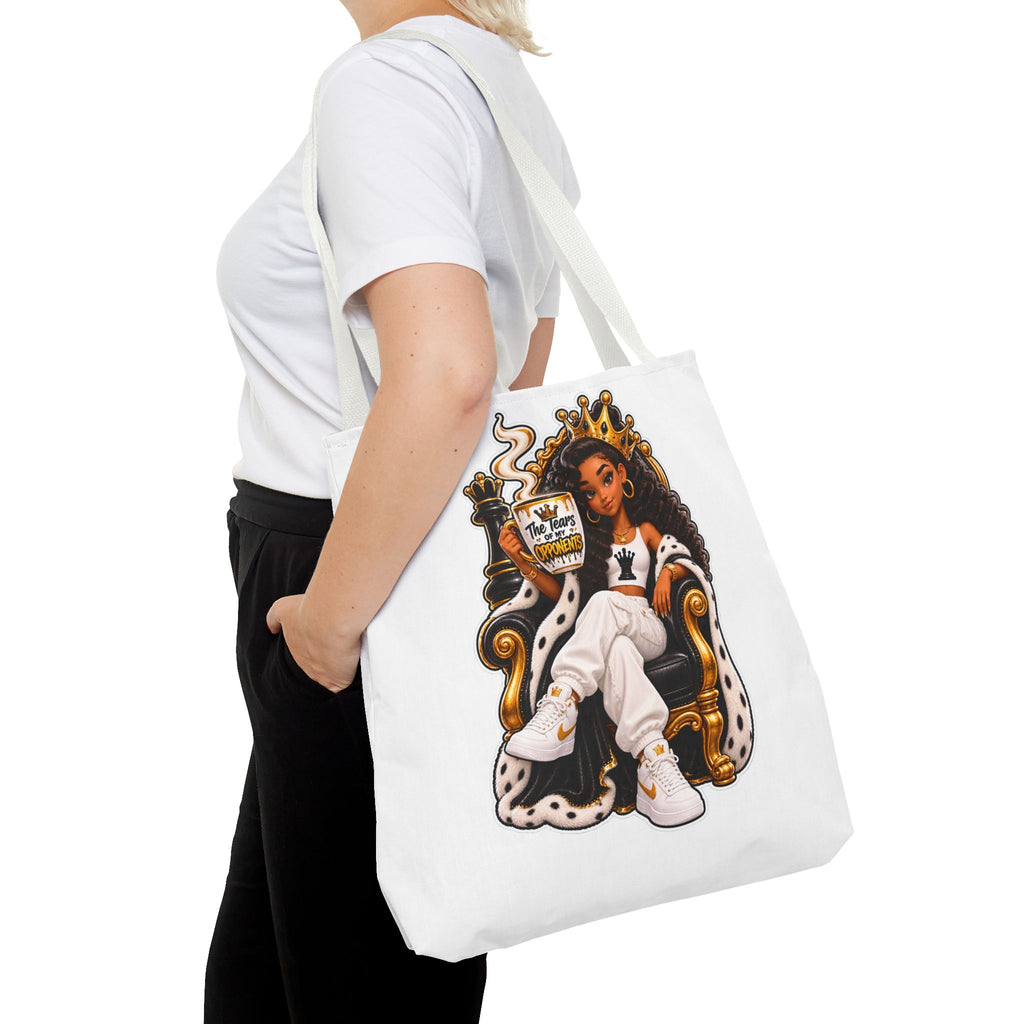 Royal Chess Queen & Chess Pieces Tote Bag