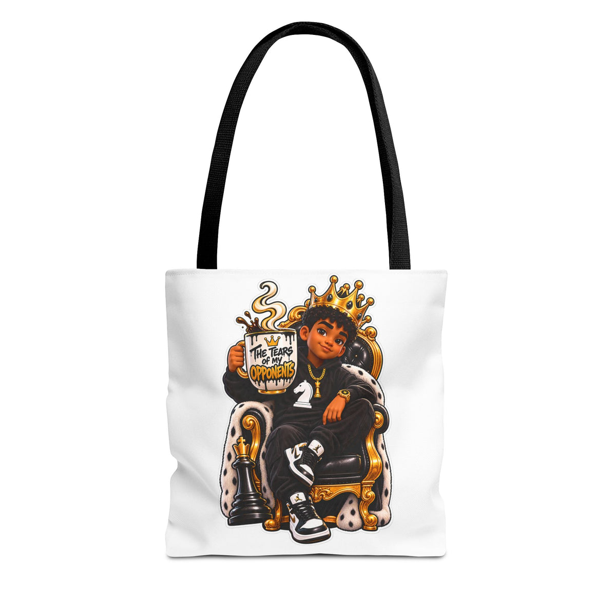 Chess King & Pieces All-Over Print Tote Bag