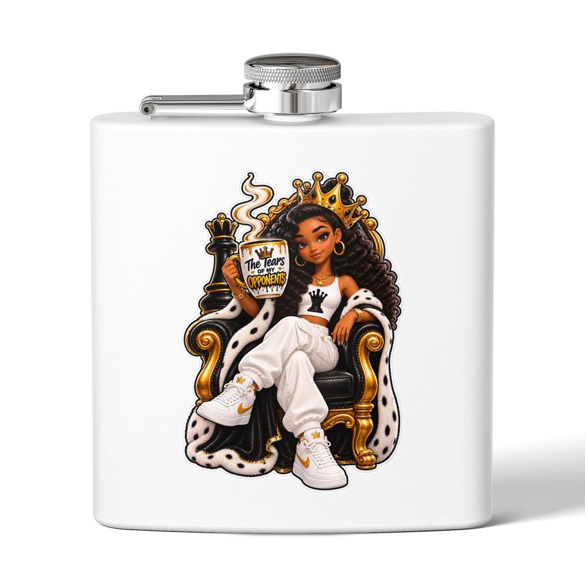 The Real Queen 6oz Stainless Steel Flask