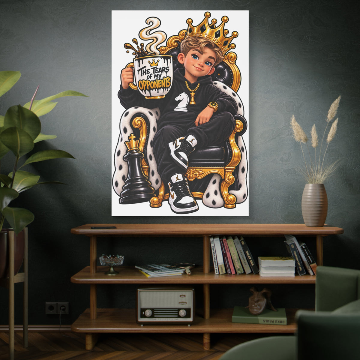 The Tears of Opponents Gamer King Canvas
