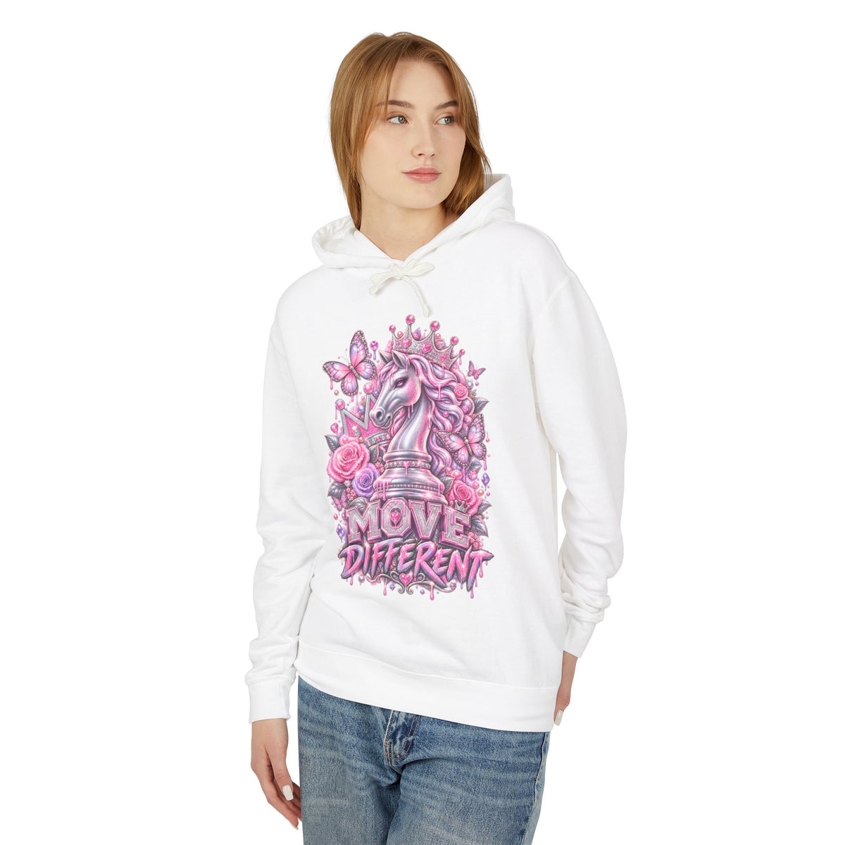 Move Different Unicorn Floral Hoodie
