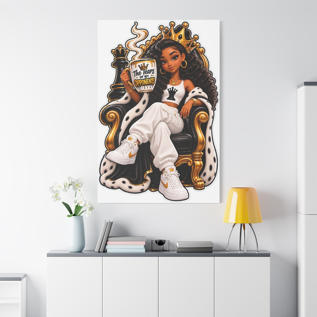 The Queen of Everything Royal Woman Matte Canvas Wall Art