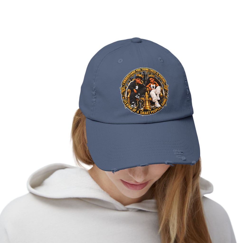 Chess King & Queen Empowerment Distressed Cap