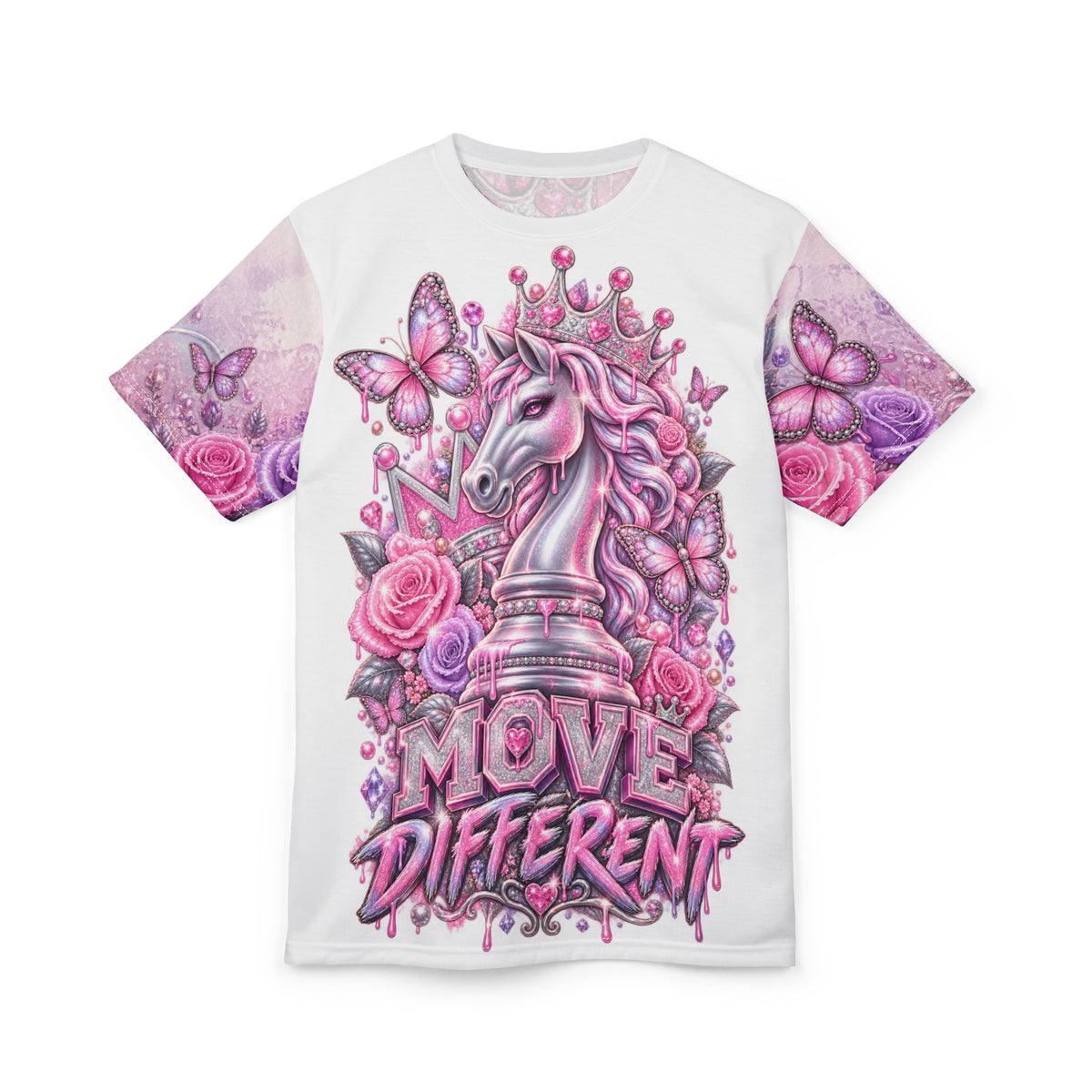 Move Different Pink Chess Knight Unicorn T-Shirt