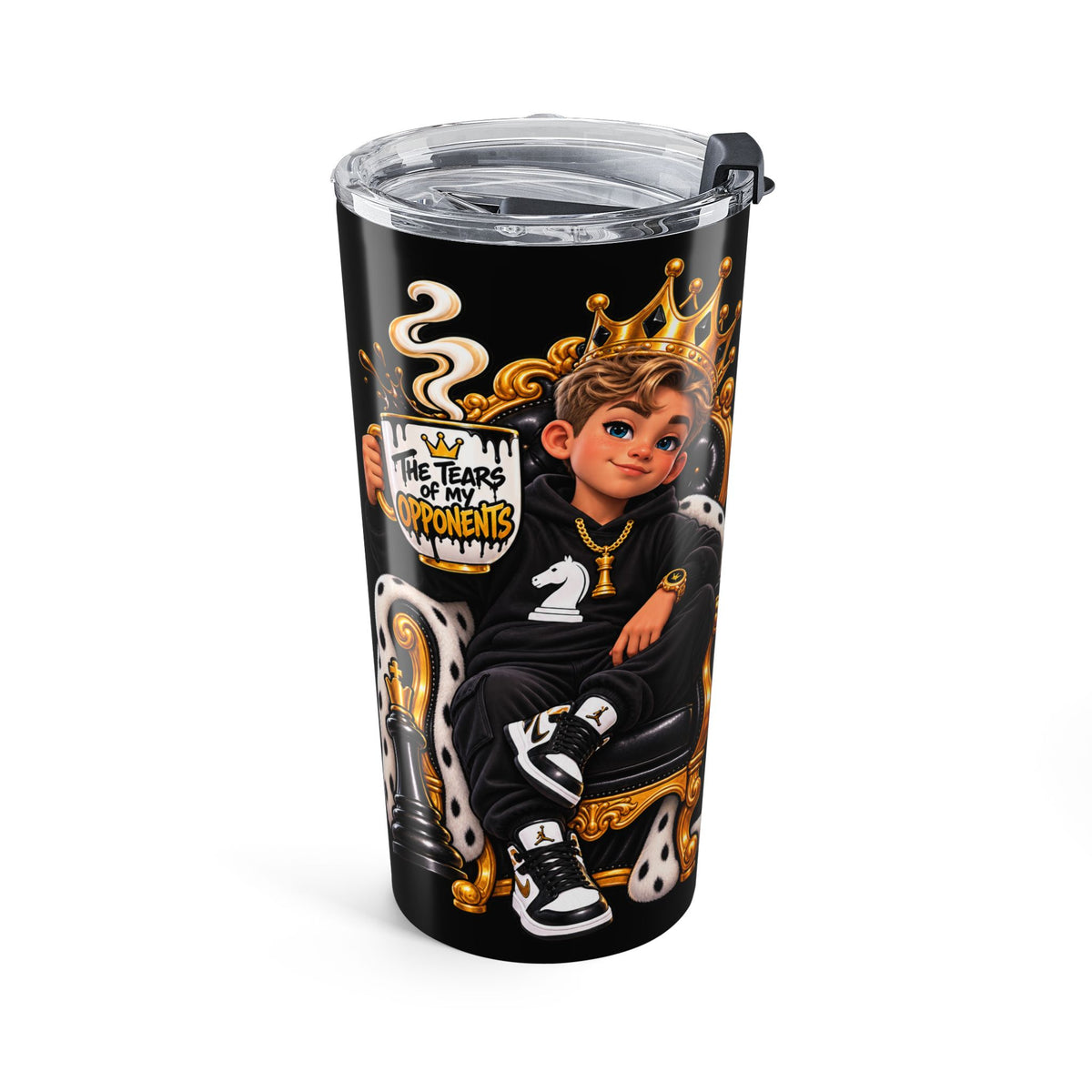 20oz Tumbler – Chess King Tears of His Opponent’s Mug Graphic