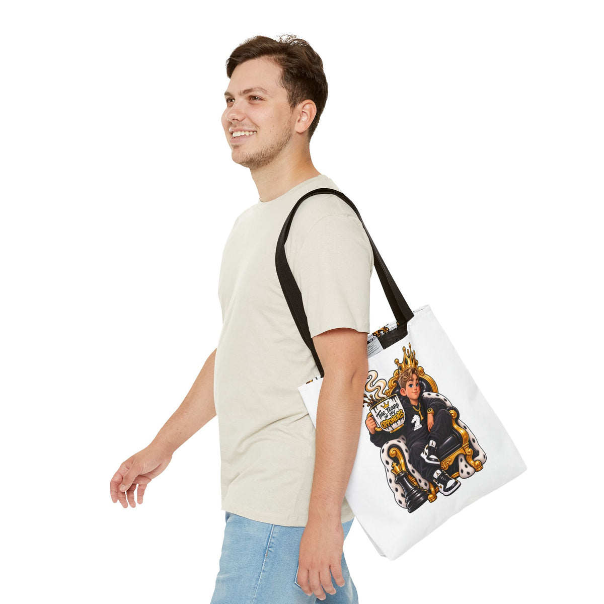 Chess King & Colorful Chess Pieces AOP Tote Bag