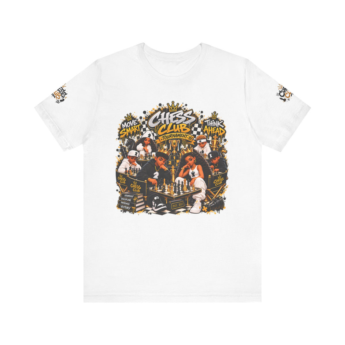 Chess Club Graphic Tee | Chess pieces, urban street art design