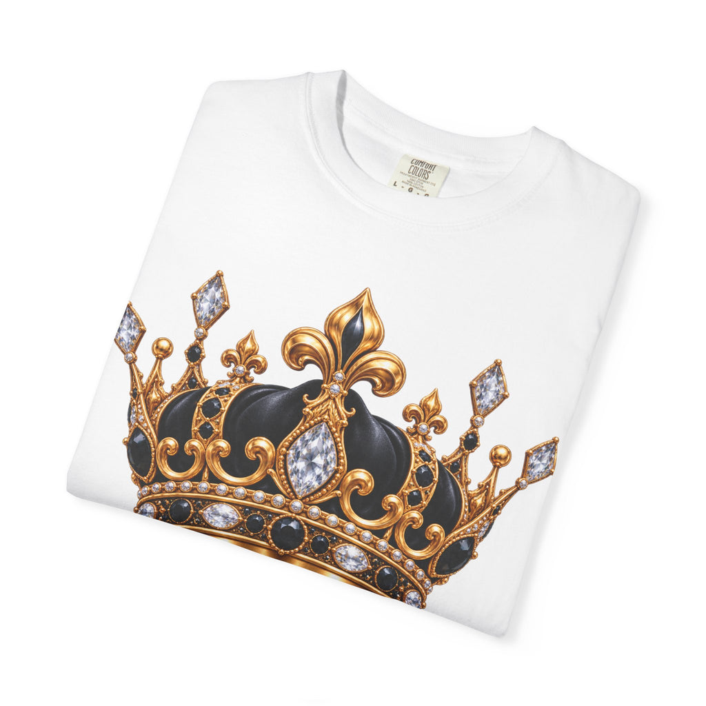 A 100% pre-shrunk, ring-spun US cotton for lasting  "From Cocoons to a Crown" Butterfly Royalty T-Shirt