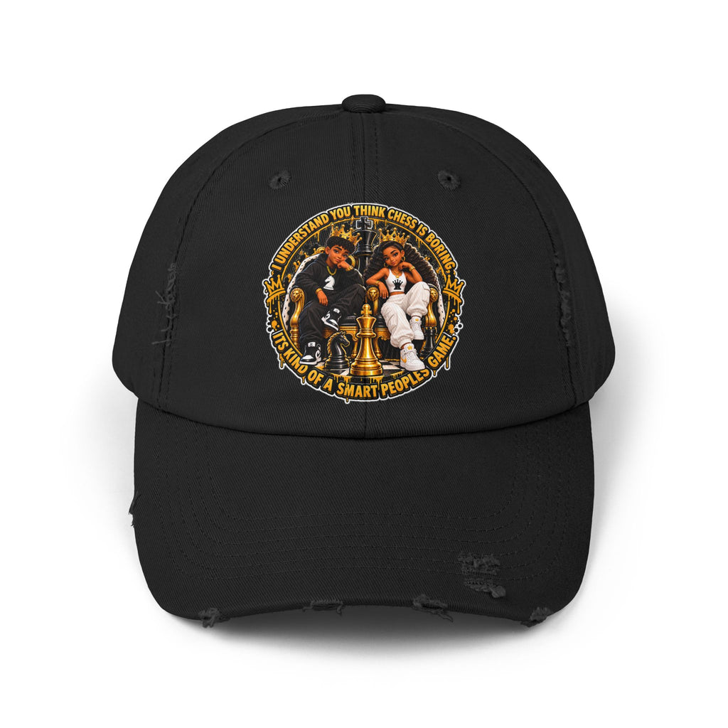 Chess King & Queen Empowerment Distressed Cap
