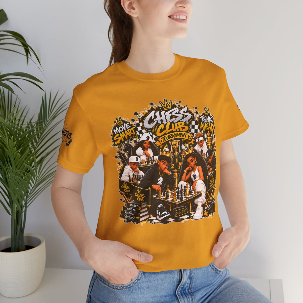 Chess Club Graphic Tee | Chess pieces, urban street art design