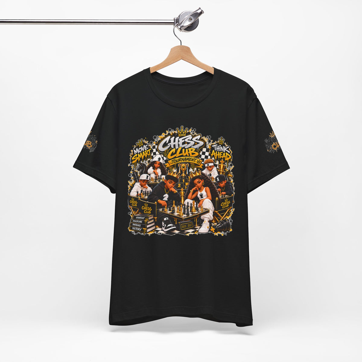 Chess Club Graphic Tee | Chess pieces, urban street art design