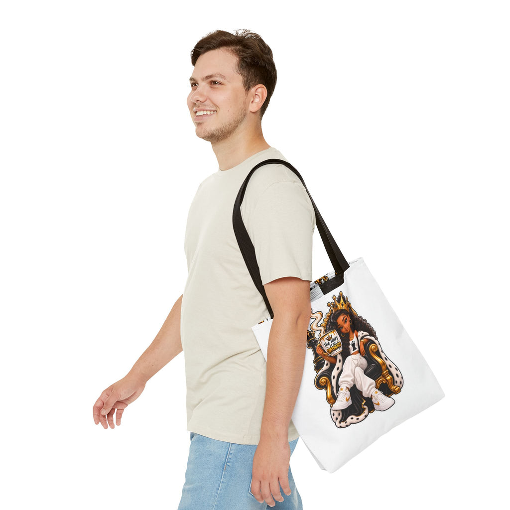 Royal Chess Queen & Chess Pieces Tote Bag