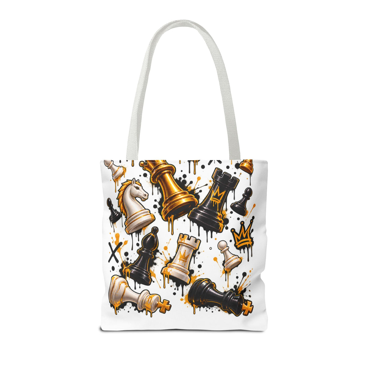 Chess Queen and Pieces Tote Bag