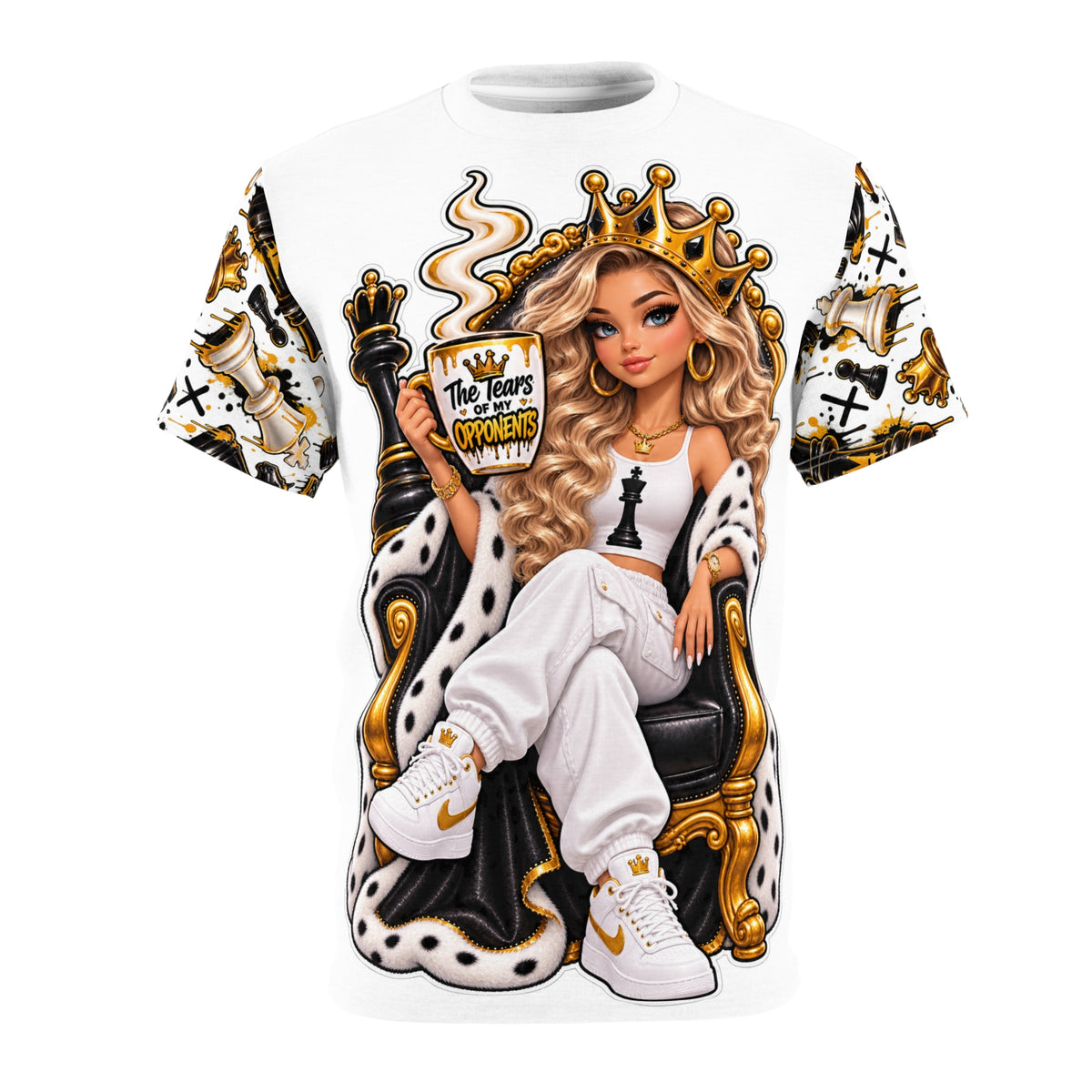 Queen Chess Illustration Tee | All-Over Print