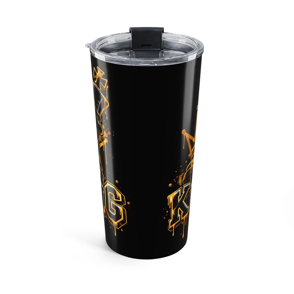 20oz Black and Gold Chess King Sports Tumbler