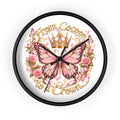 From Cocoon to Crown Butterfly Wall Clock