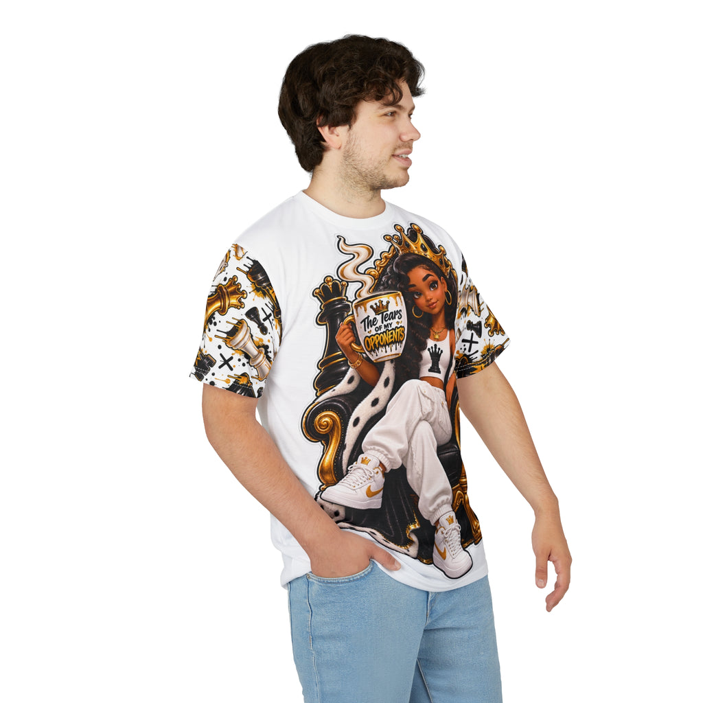 Queen Girl Illustration Tee | All-Over Print Throne Design
