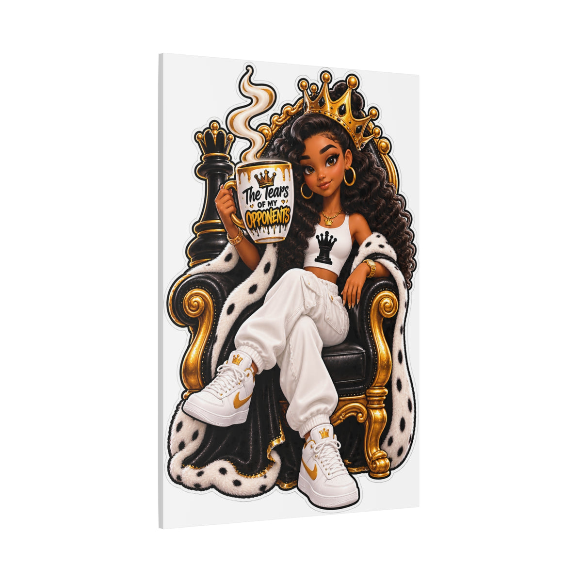 The Queen of Everything Royal Woman Matte Canvas Wall Art