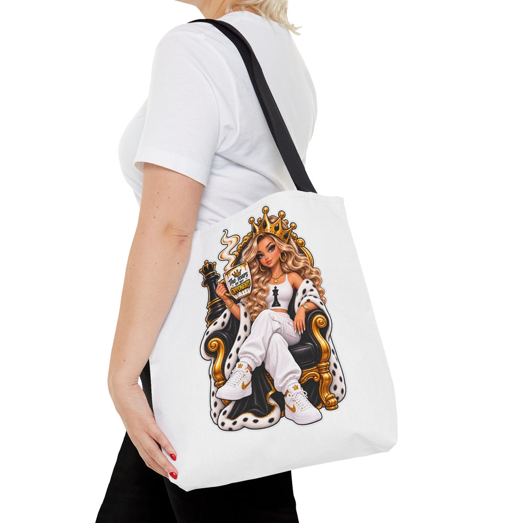 Chess Queen and Pieces Tote Bag