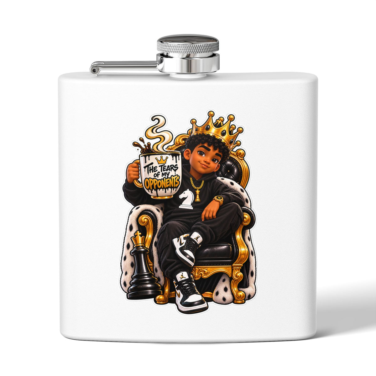 The Tears of a Crowned King 6oz Stainless Steel Flask