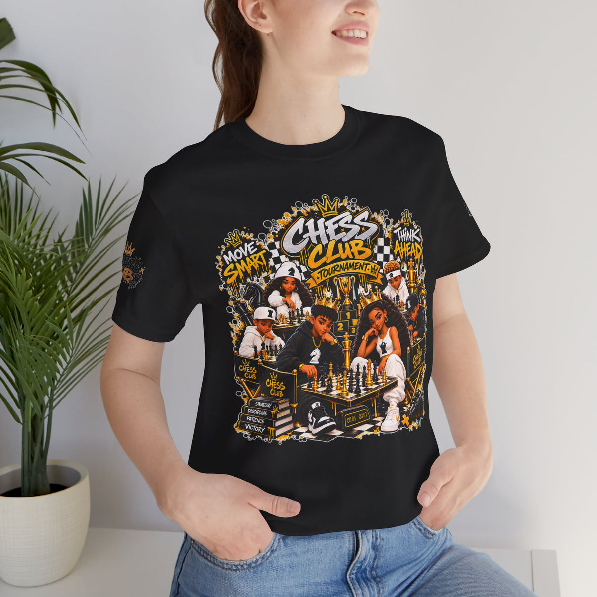 Chess Club Graphic Tee | Chess pieces, urban street art design
