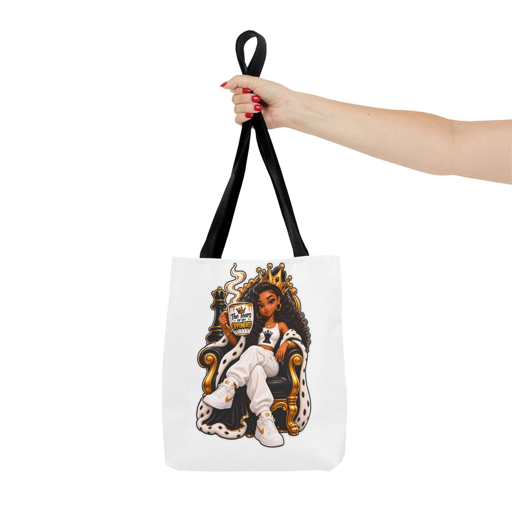 Royal Chess Queen & Chess Pieces Tote Bag