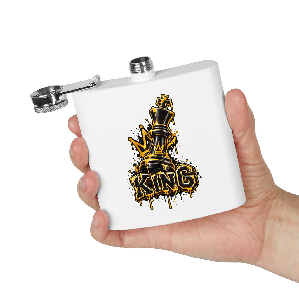 King Chess Piece 6oz Stainless Steel Flask