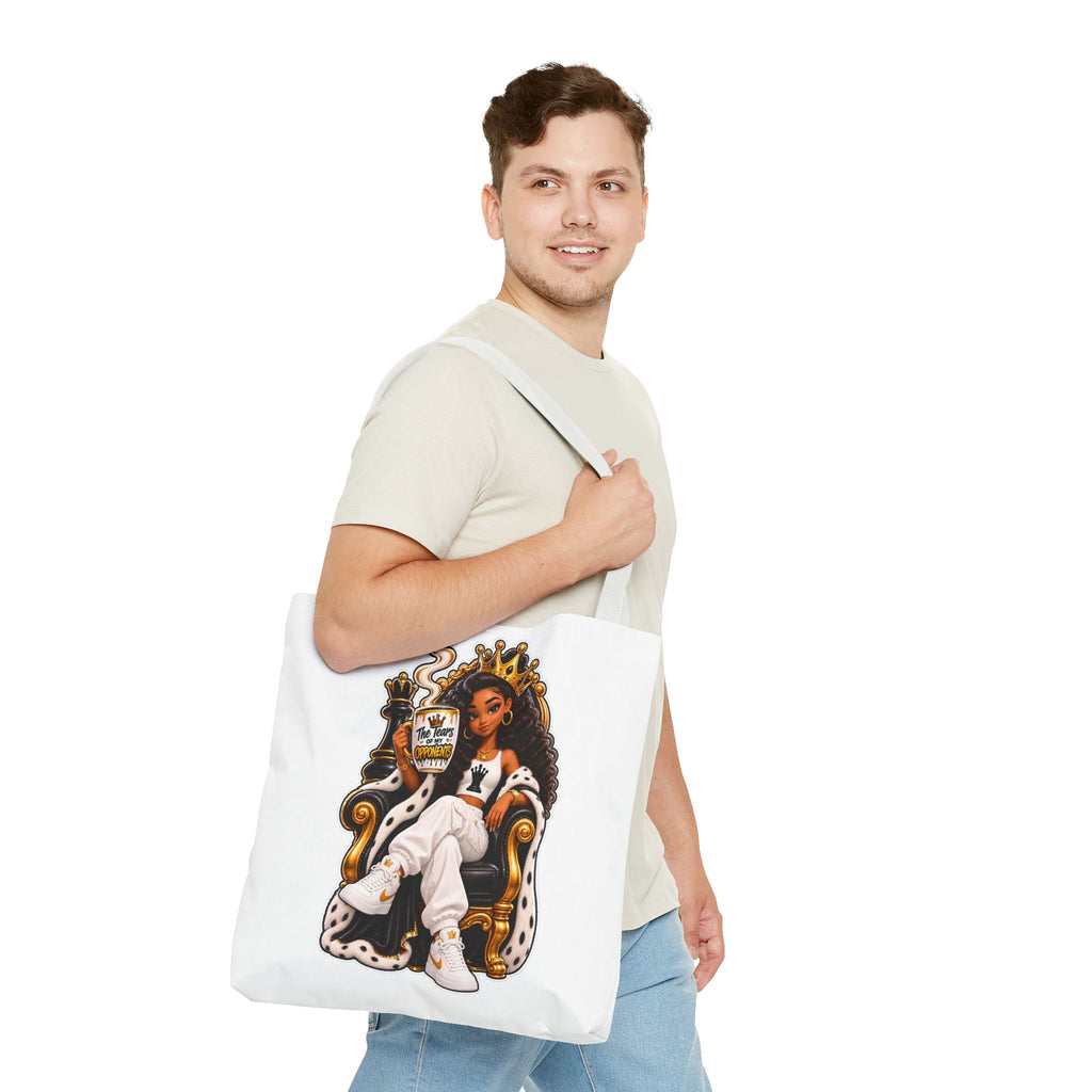 Royal Chess Queen & Chess Pieces Tote Bag