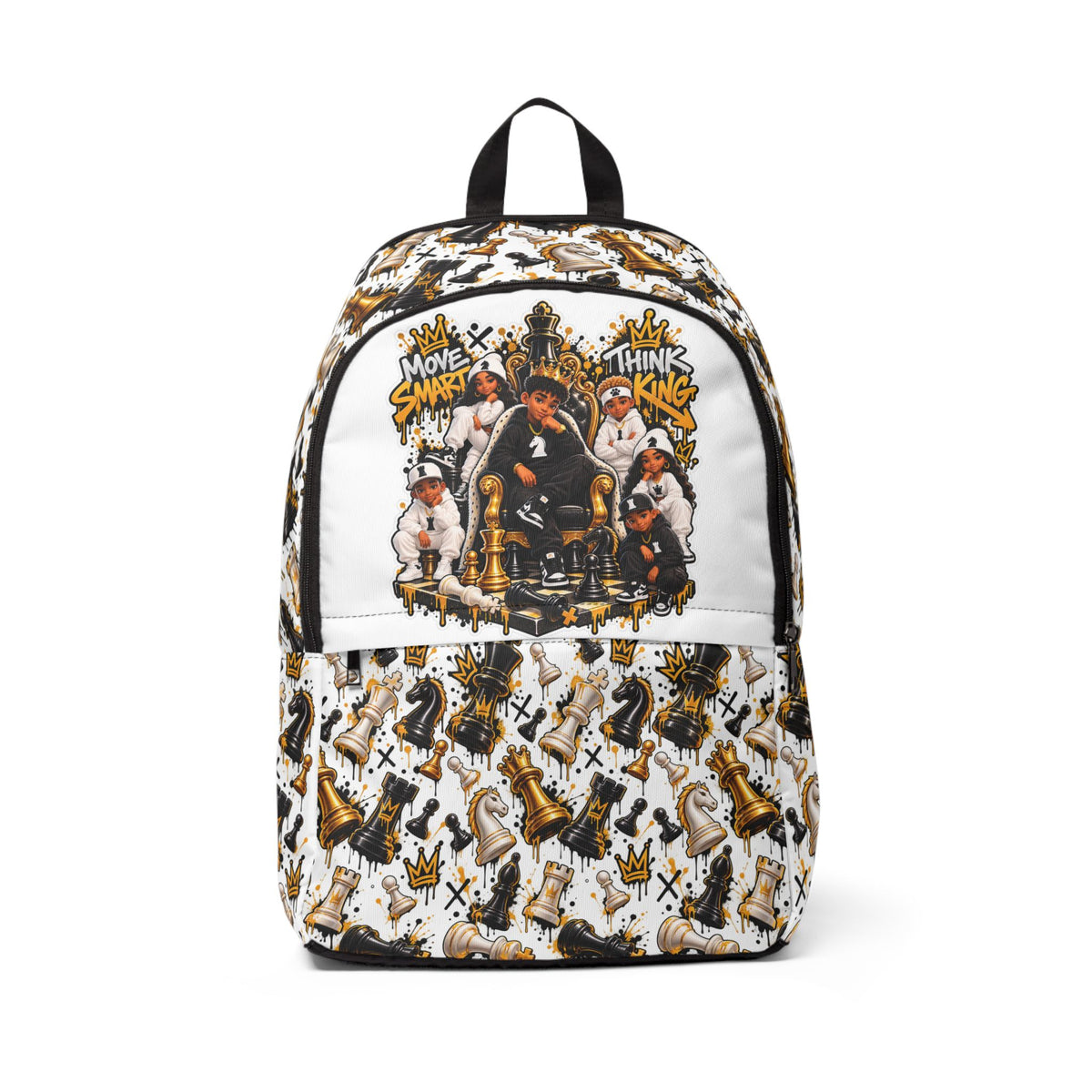 Chess King & Queen Fabric Backpack