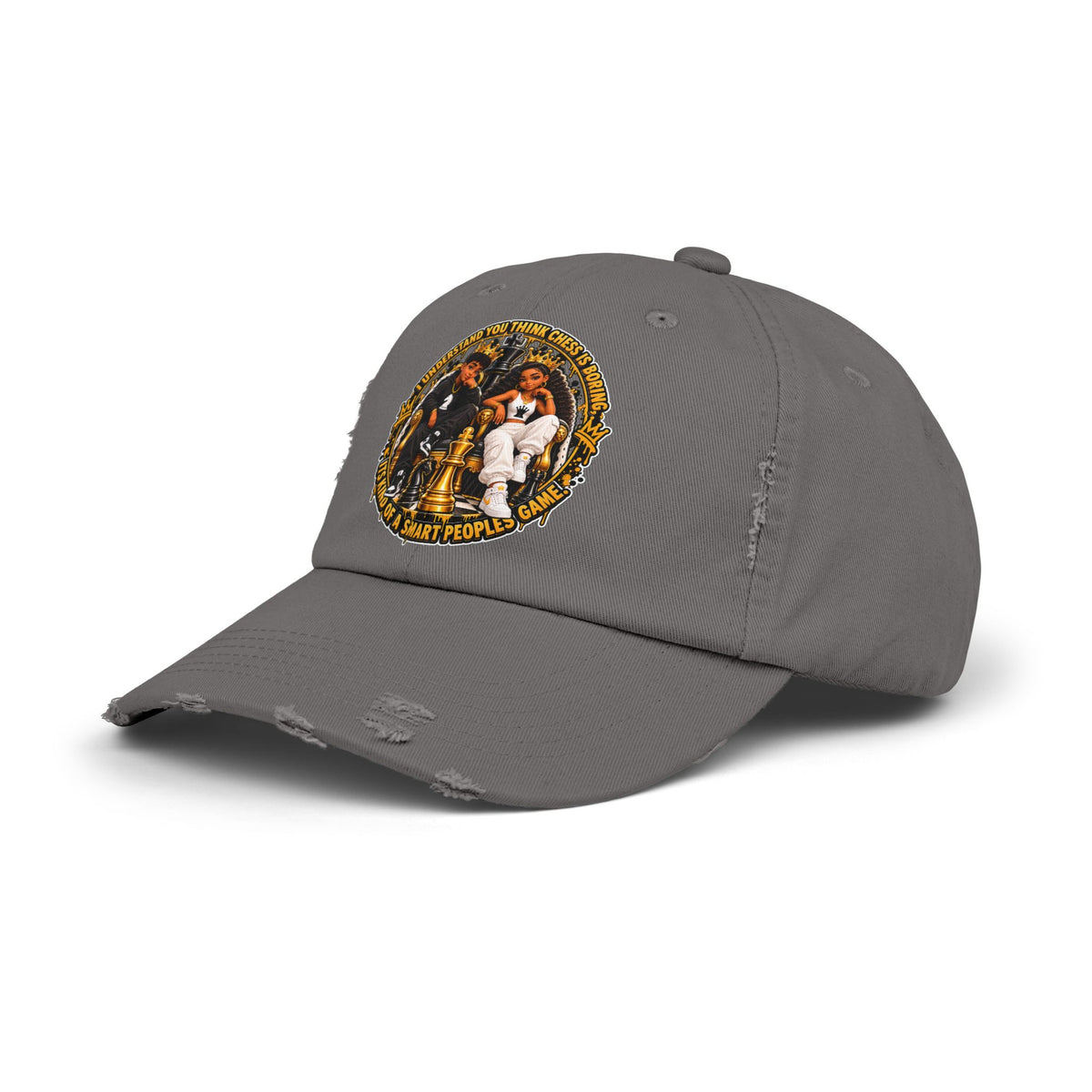 Chess King & Queen Empowerment Distressed Cap