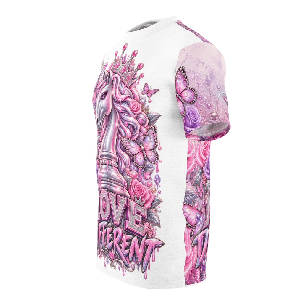 Move Different Pink Chess Knight Unicorn T-Shirt