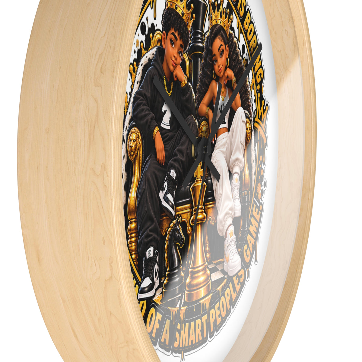 Chess Is Boring Wall Clock – Smart People Chess Game Decor