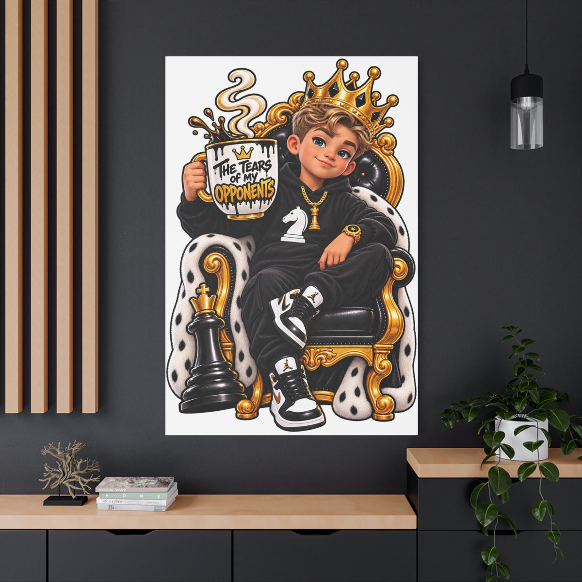 The Tears of Opponents Gamer King Canvas