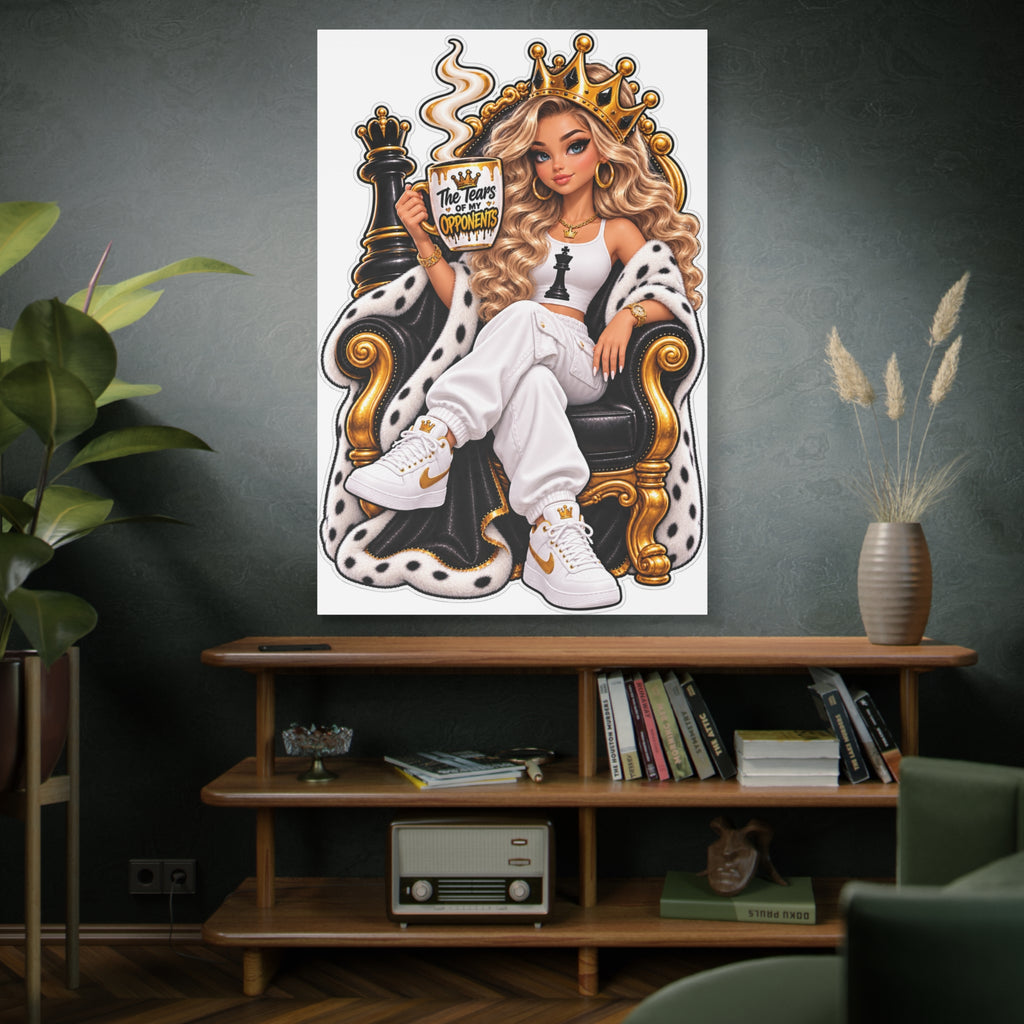 Boss Queen Chess-Themed Canvas Wall Art