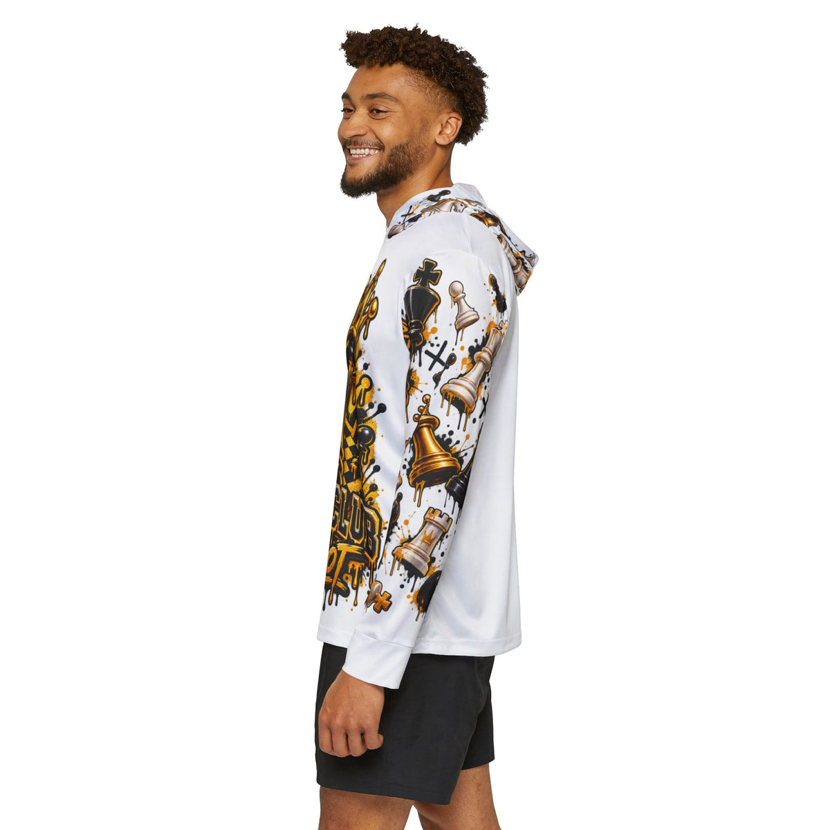 Hoodie Chess Club Mascot Crown Chess Design