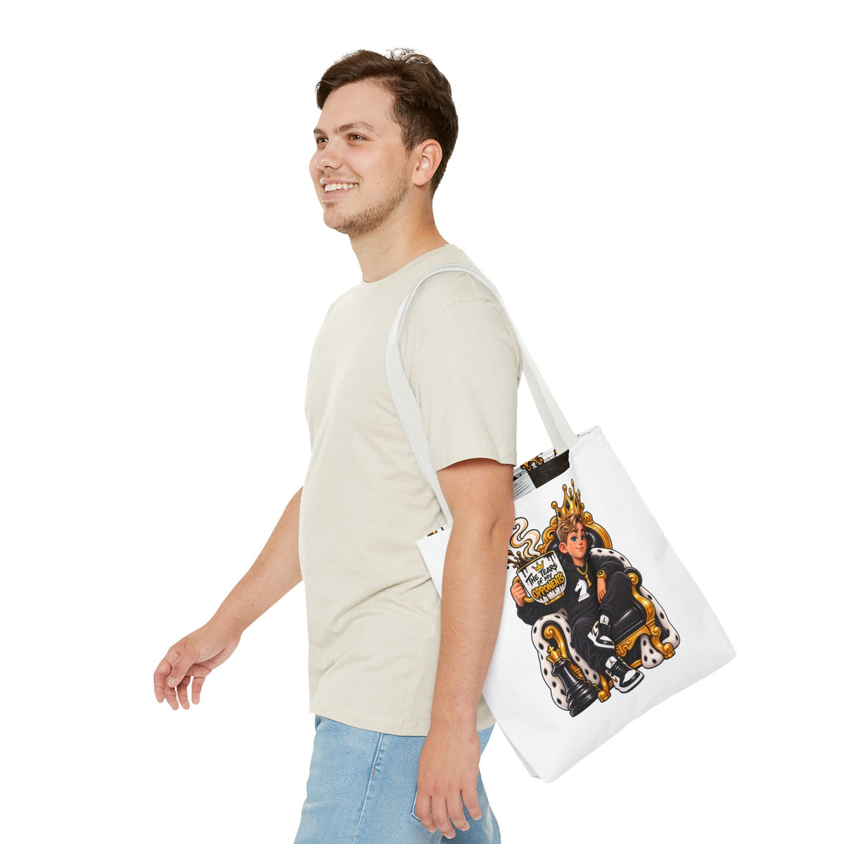 Chess King & Colorful Chess Pieces AOP Tote Bag