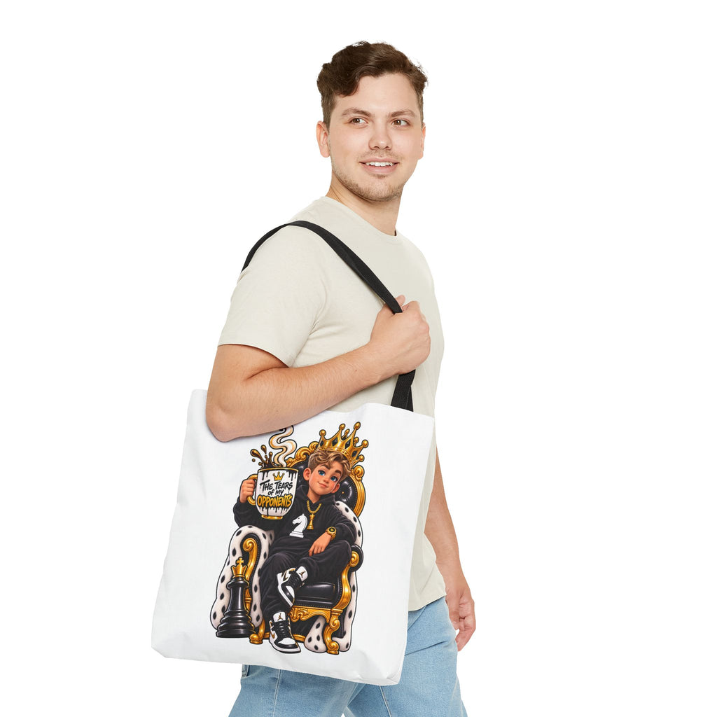 Chess King & Colorful Chess Pieces AOP Tote Bag