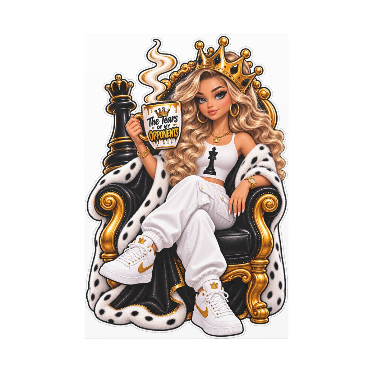 Boss Queen Chess-Themed Canvas Wall Art