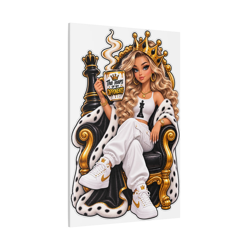 Boss Queen Chess-Themed Canvas Wall Art